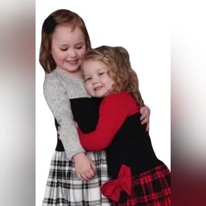 Charming Kids' Plaid Dresses - Black, Gray